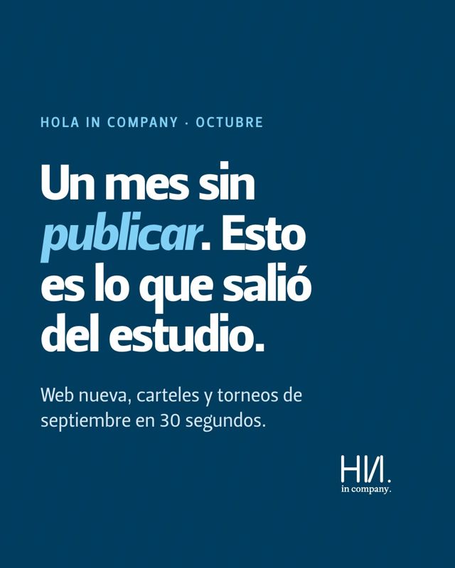 Volvemos. Septiembre se nos fue en estrenar web, cubrir torneos y sacar carteles. Esto es lo que salió del est…