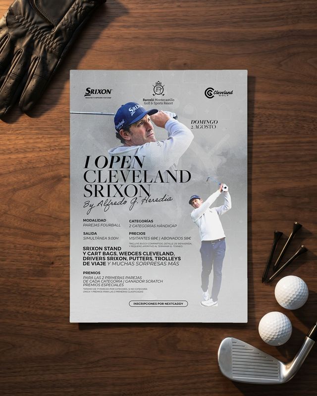 I Open Cleveland Srixon en Barceló Montecastillo. Tres marcas en un mismo cartel, cada una en su sitio: el anf…