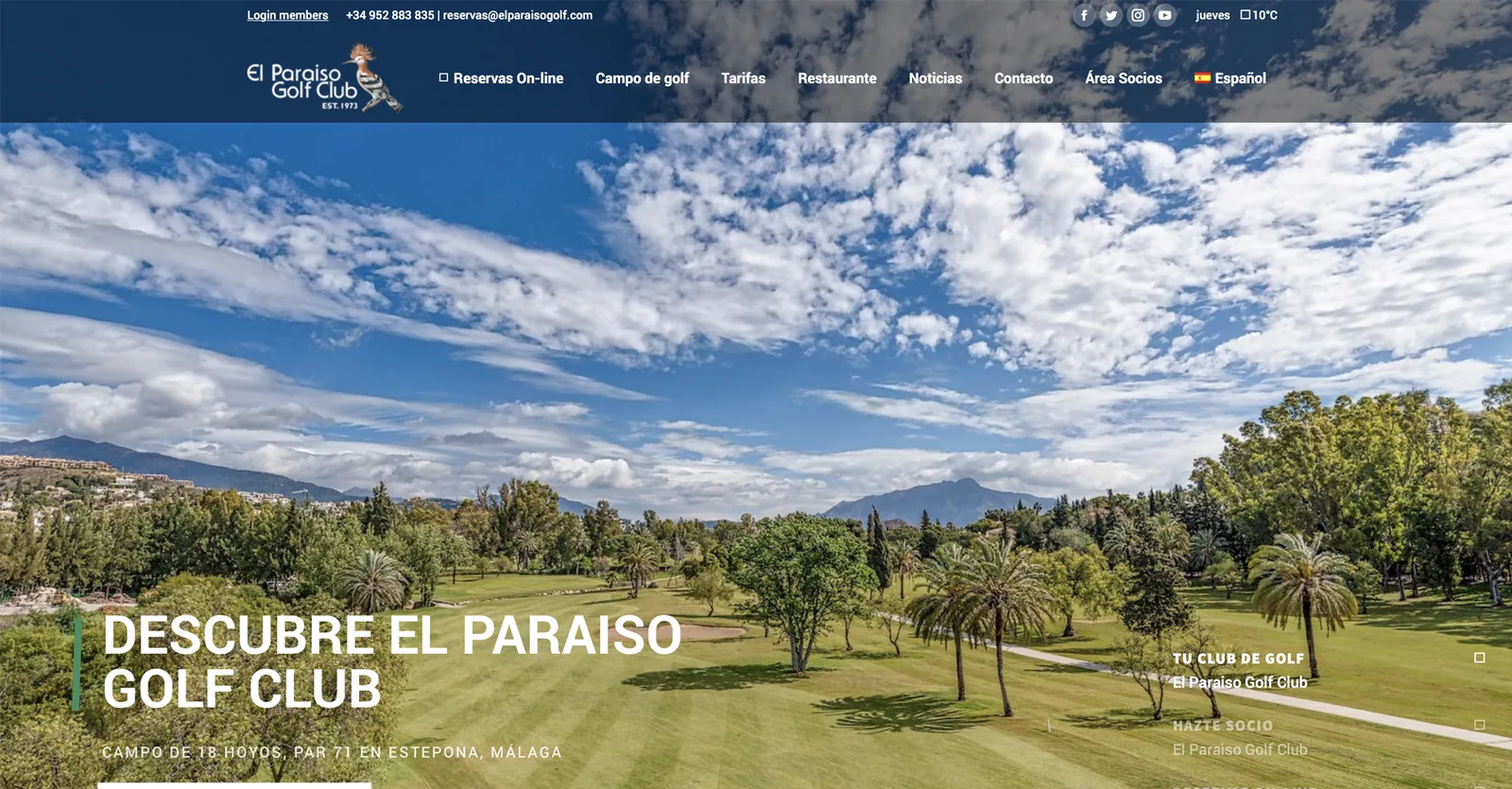 Cartel de torneo diseñado para El Paraíso Golf Club