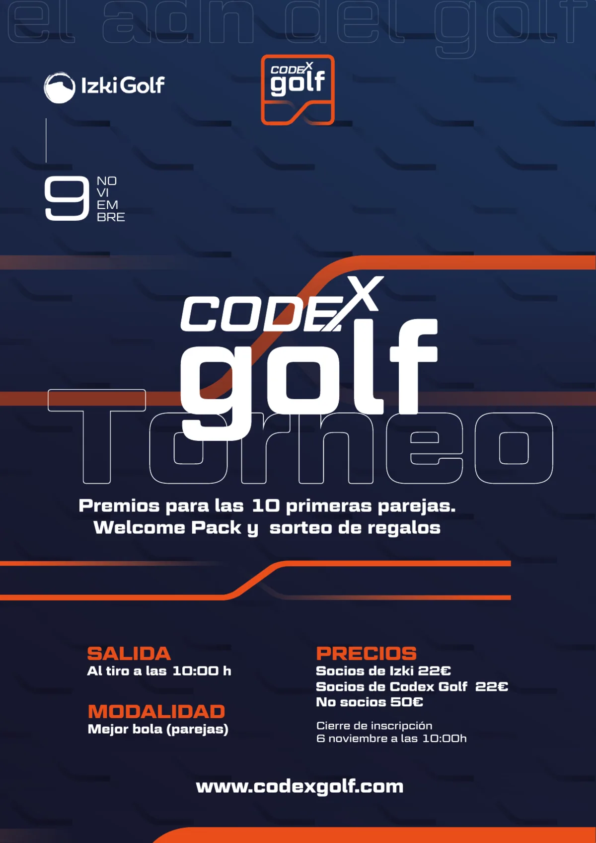 Cartel del torneo Izki Golf y Codex Golf