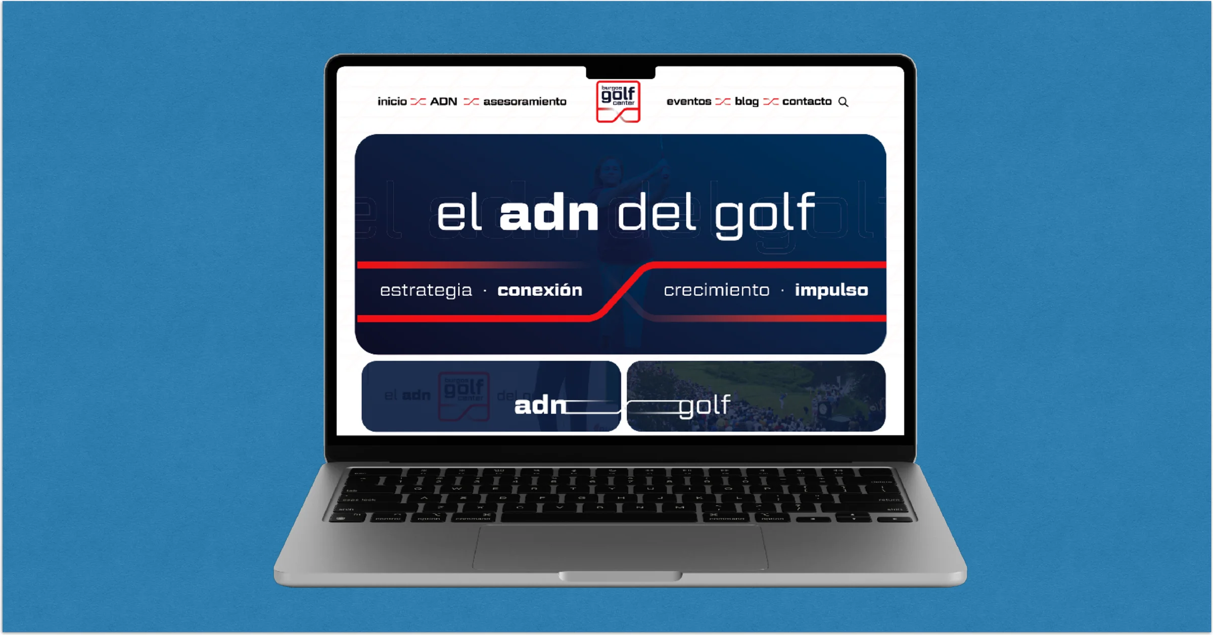 Proyecto de Branding · El ADN del golf para Golf Burgos Center, por Hola in Company