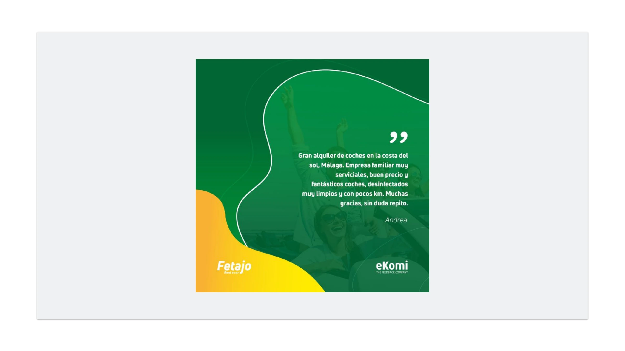 Página 14 del dossier de Fetajo Rent a Car, proyecto de Hola in Company