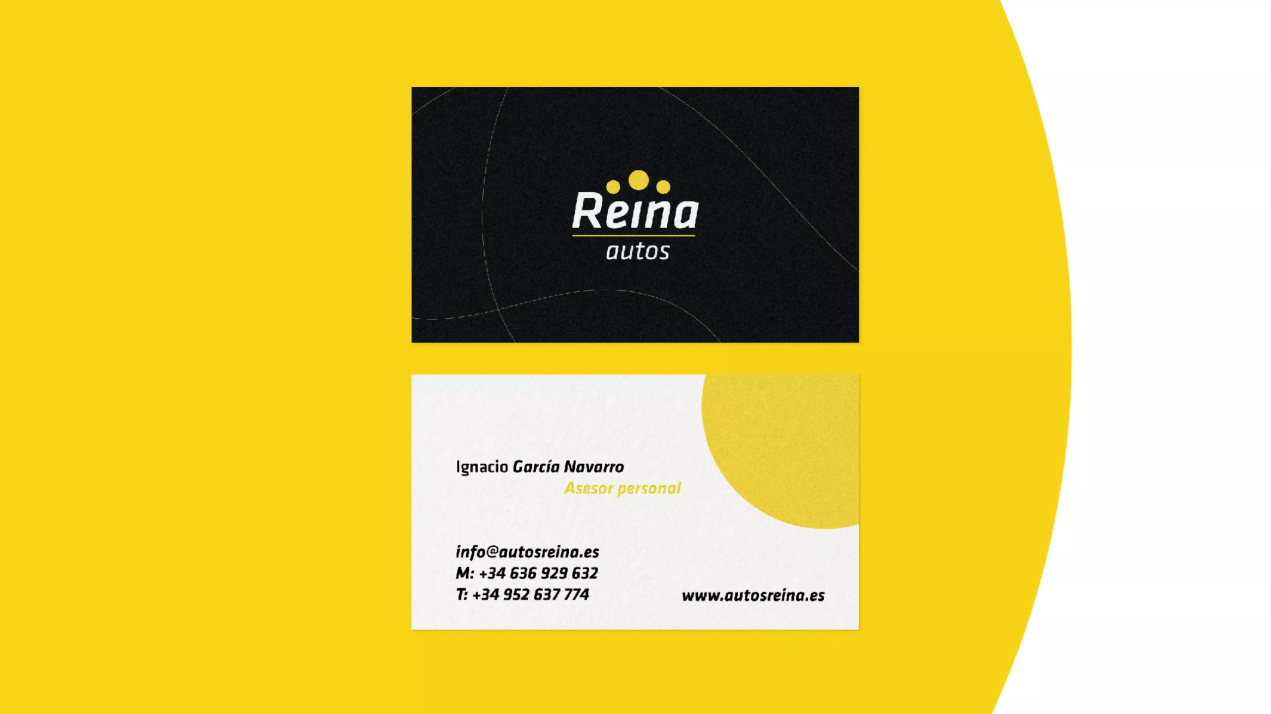 Autos Reina: piece 5 of the identity and applications project by Hola in Company
