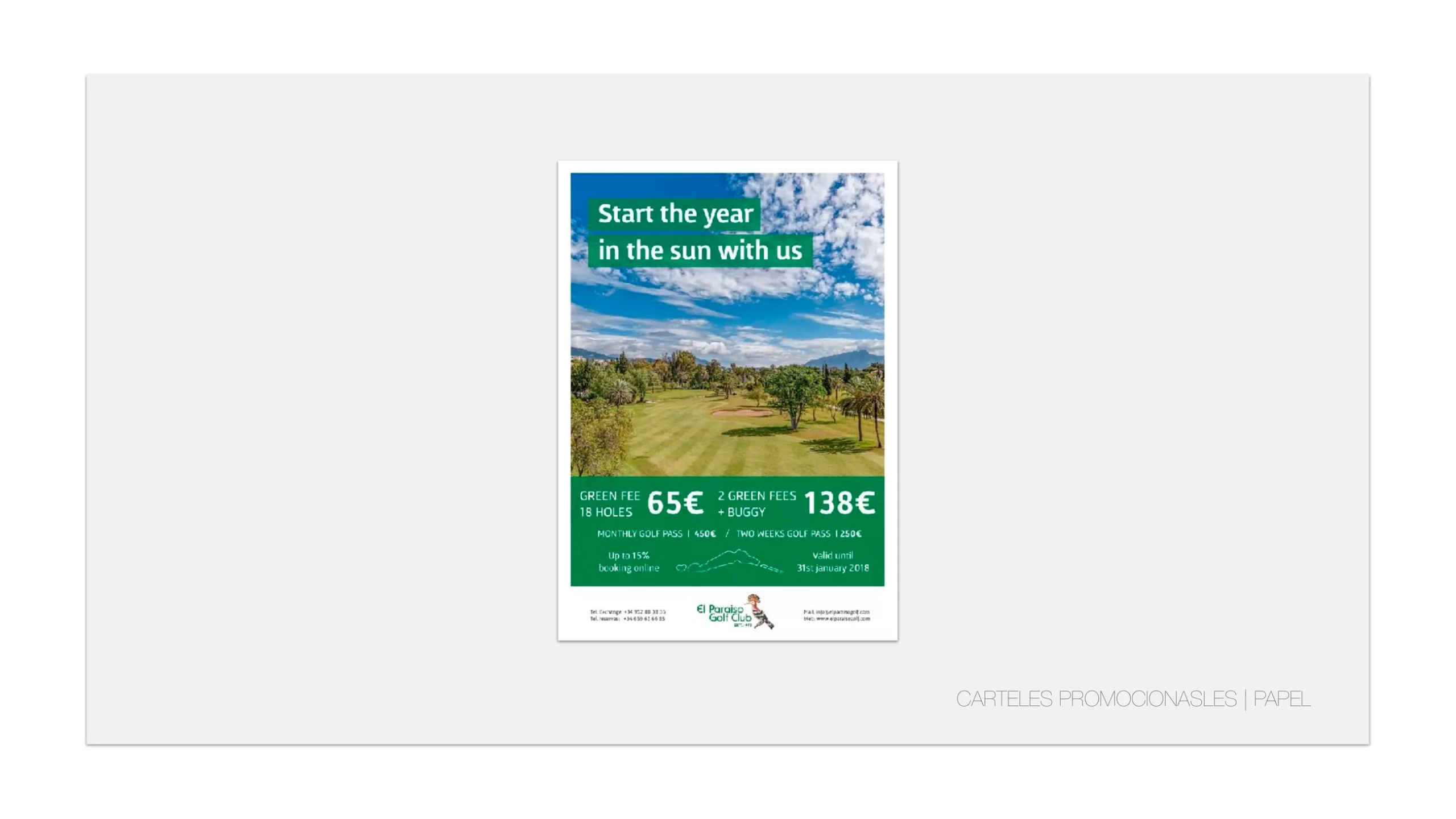 El Paraíso Golf Club: pieza 2 del proyecto de identidad y aplicaciones de Hola in Company