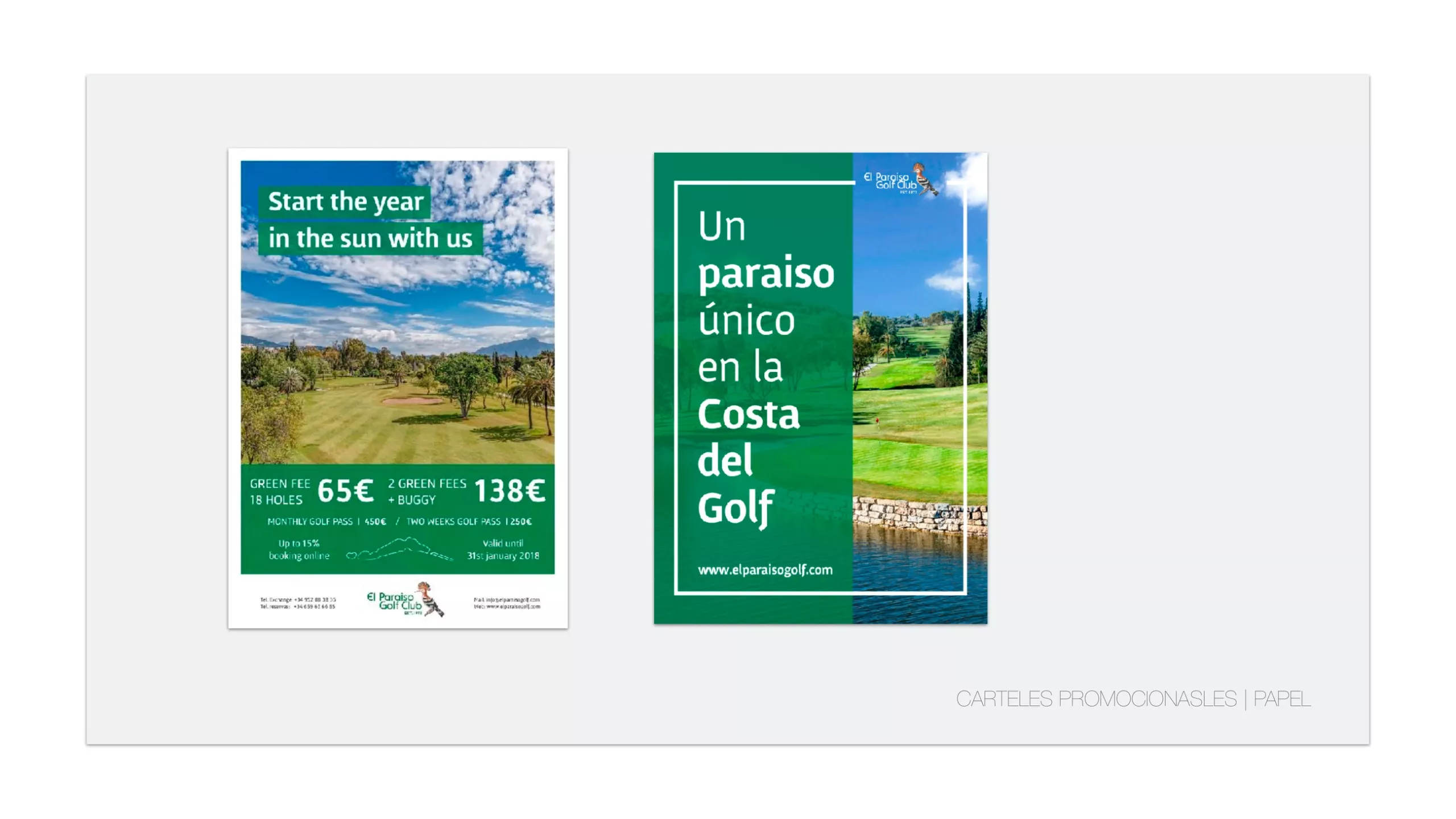 El Paraíso Golf Club: pieza 8 del proyecto de identidad y aplicaciones de Hola in Company