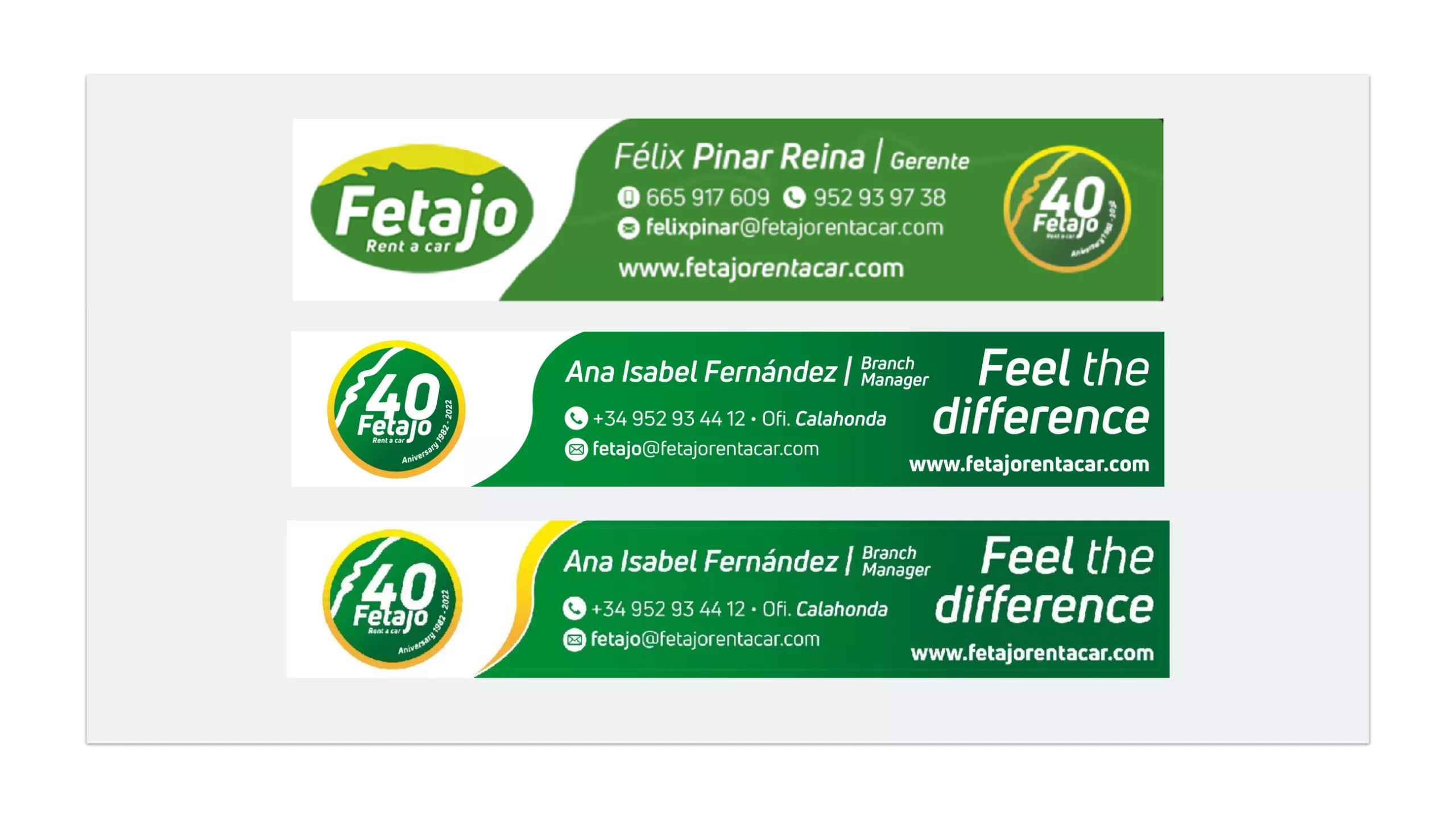 Fetajo Rent a Car: pieza 10 del proyecto de identidad y aplicaciones de Hola in Company