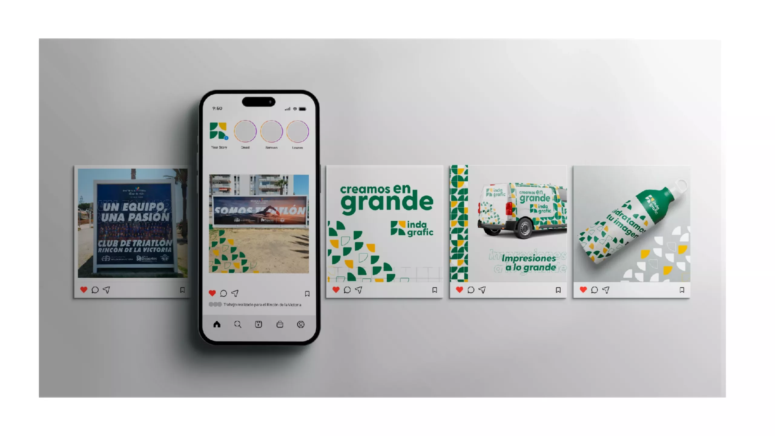 Indagrafic: piece 3 of the identity and applications project by Hola in Company