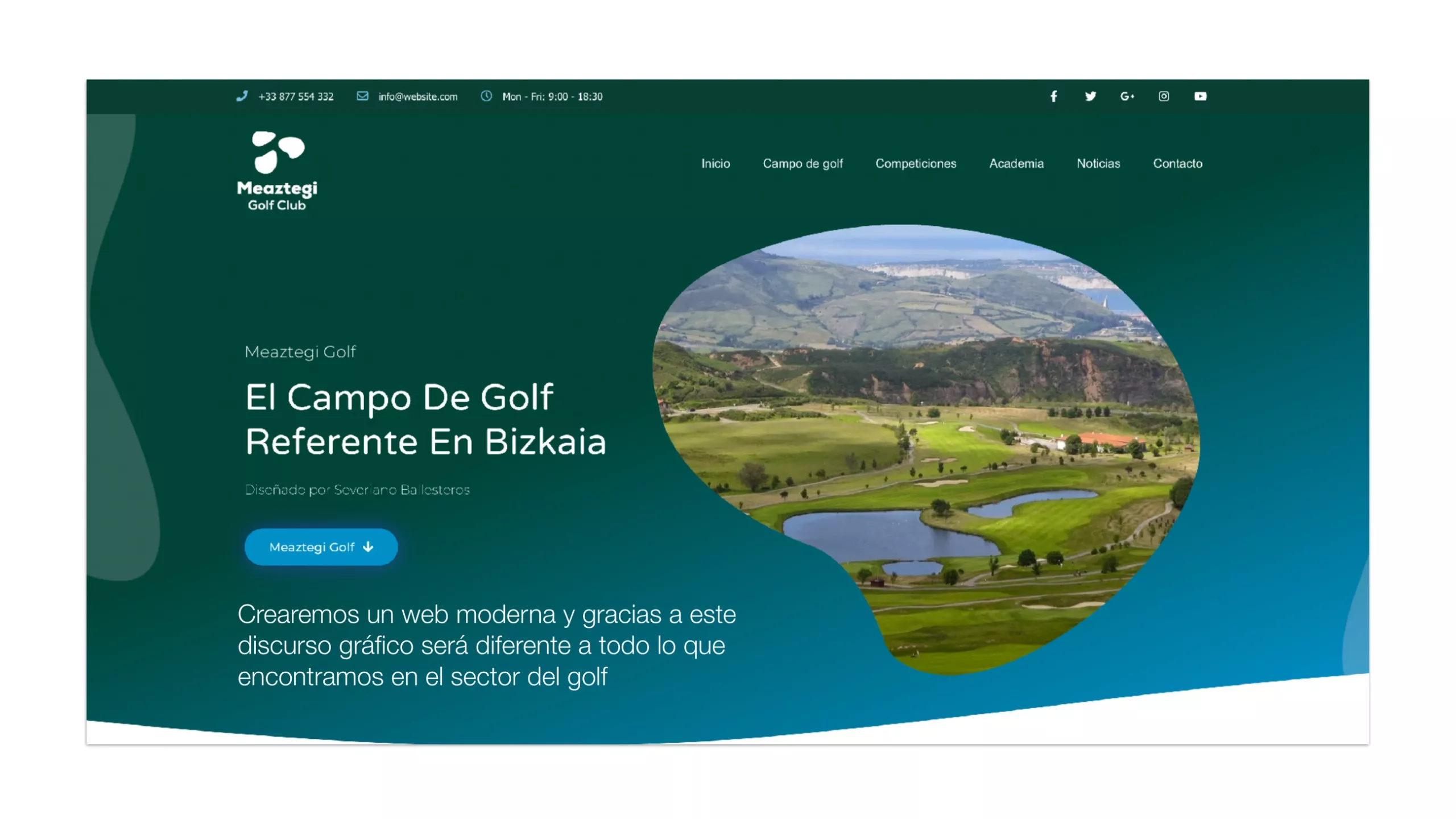 Meaztegi Golf: pieza 6 del proyecto de identidad y aplicaciones de Hola in Company