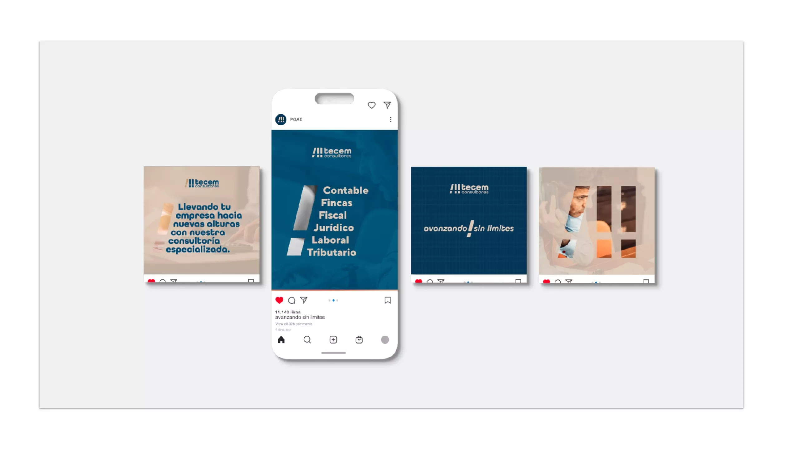Tecem Consultores: piece 2 of the identity and applications project by Hola in Company