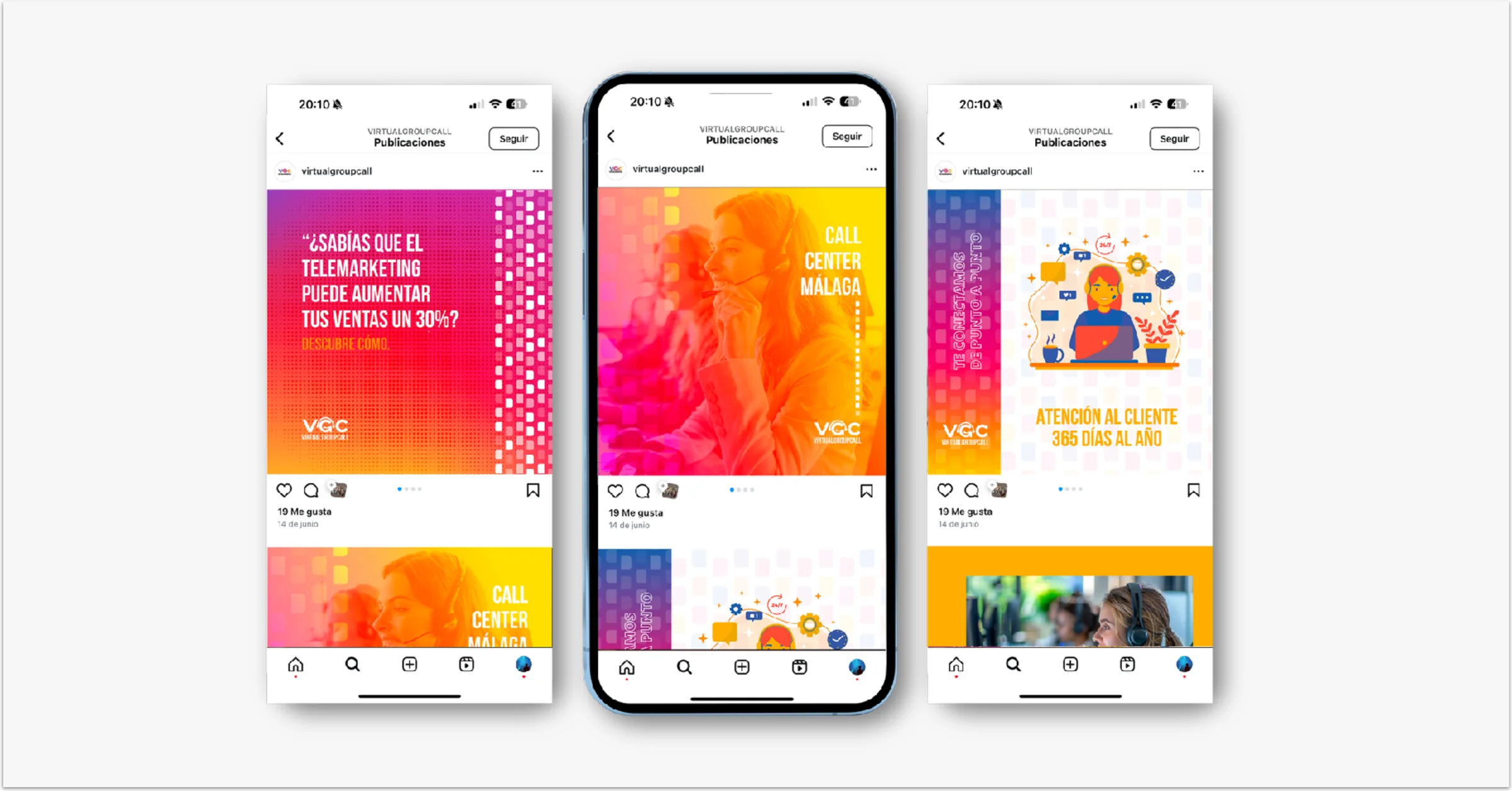 Pieza real del proyecto de Virtual Group Call — Hola in Company