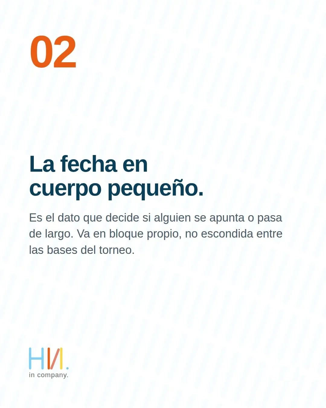 Error 02: la fecha del torneo en cuerpo demasiado pequeño