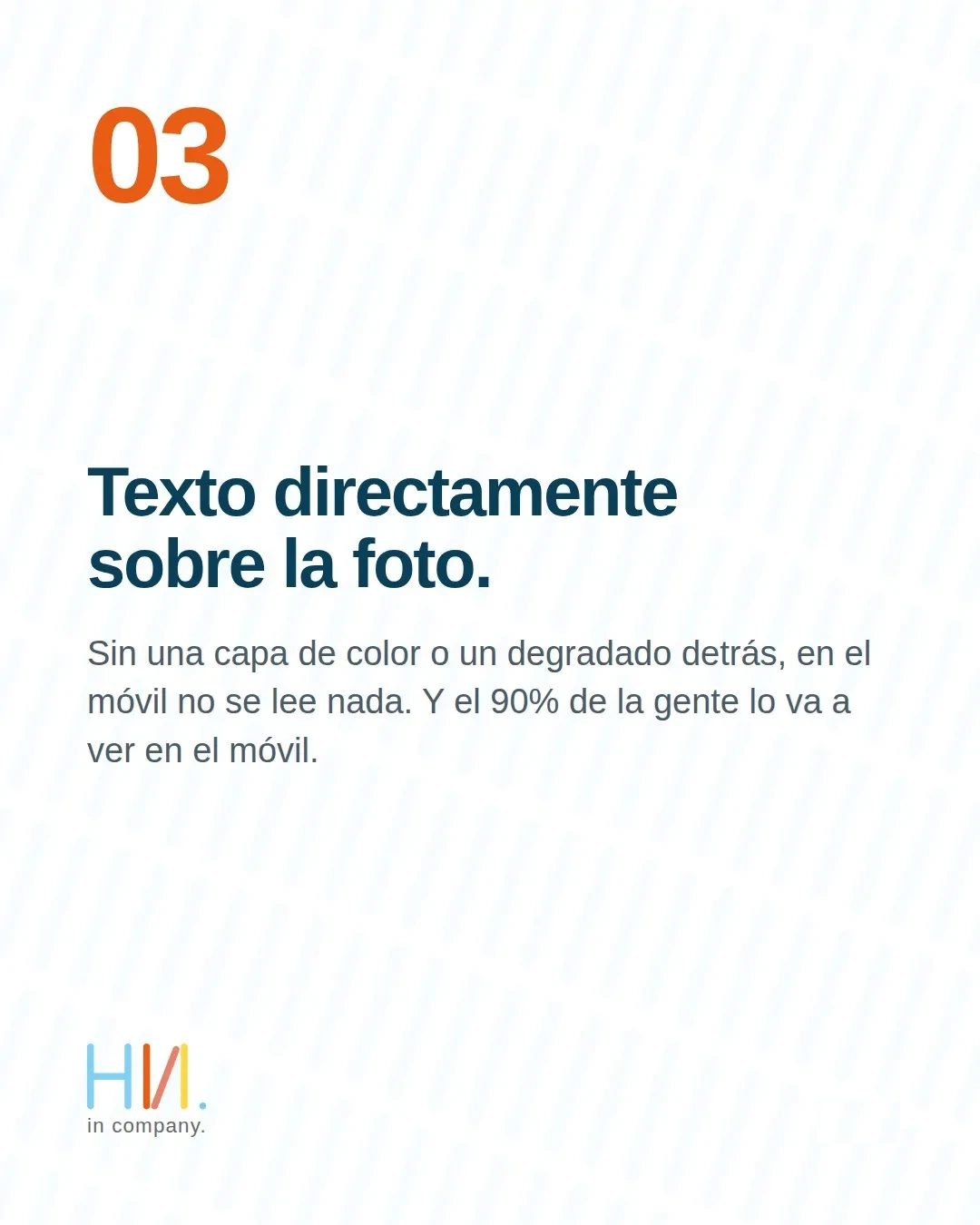 Error 03: texto directamente sobre la foto sin contraste