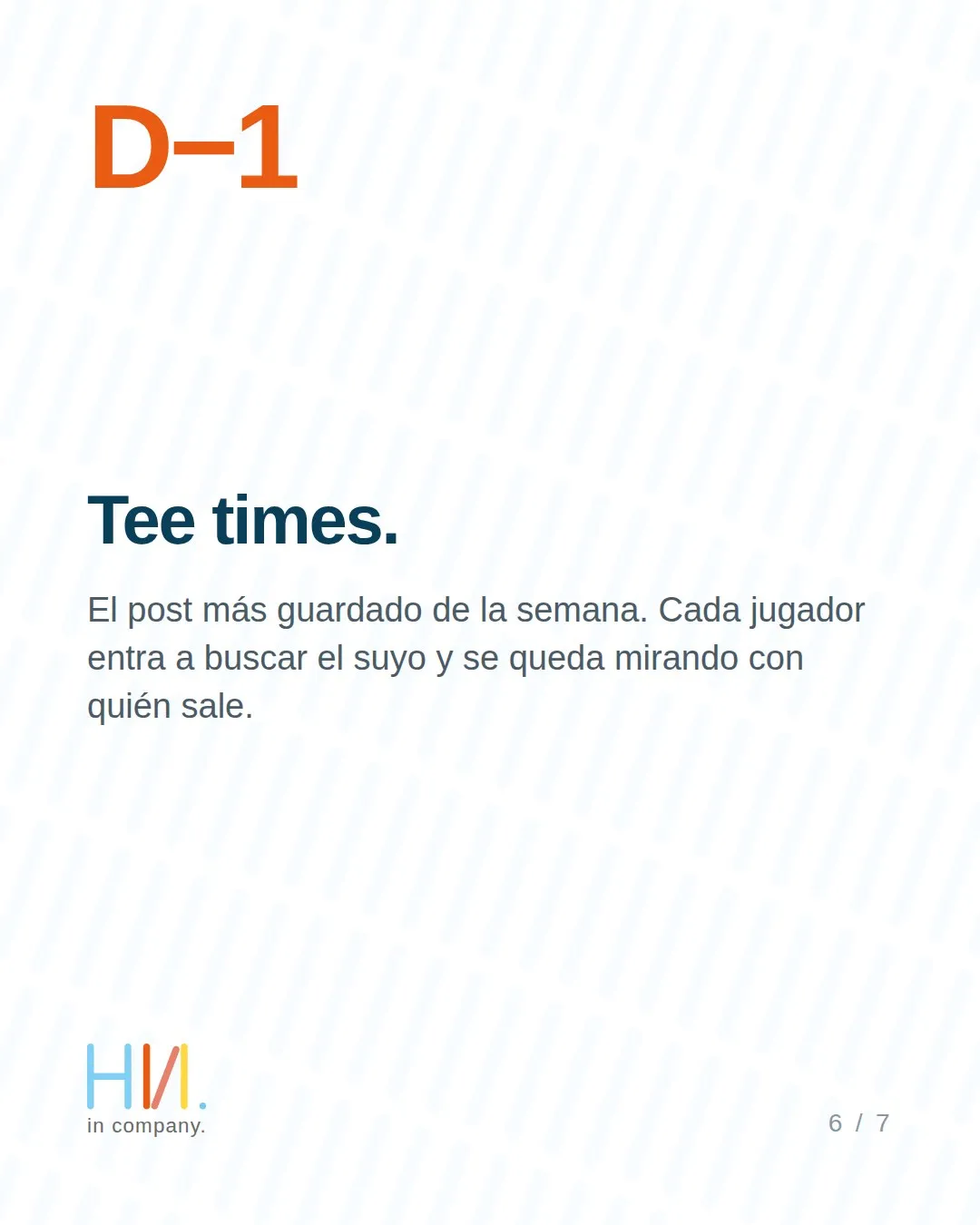 Tee times published on D−1, the most saved post of the week before the tournament